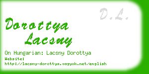 dorottya lacsny business card